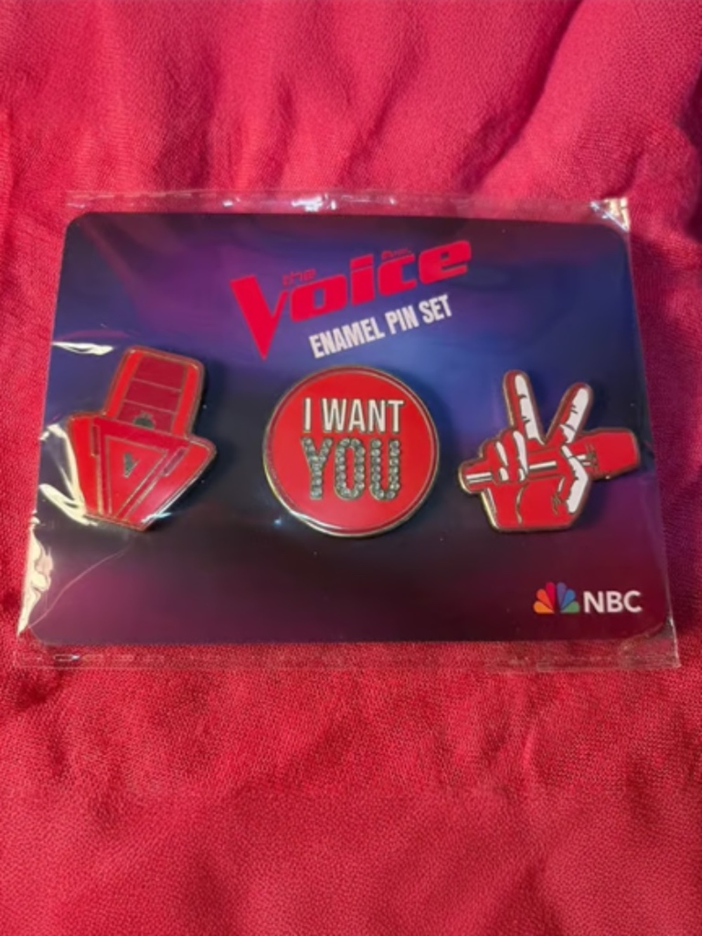 Official NBC "The Voice" Enamel Pin Set (3-Pack)